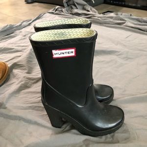 Hunter heeled rain boots